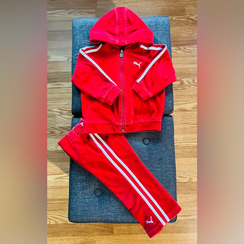 EUC-Puma velour tracksuit w/hood-size 24 months